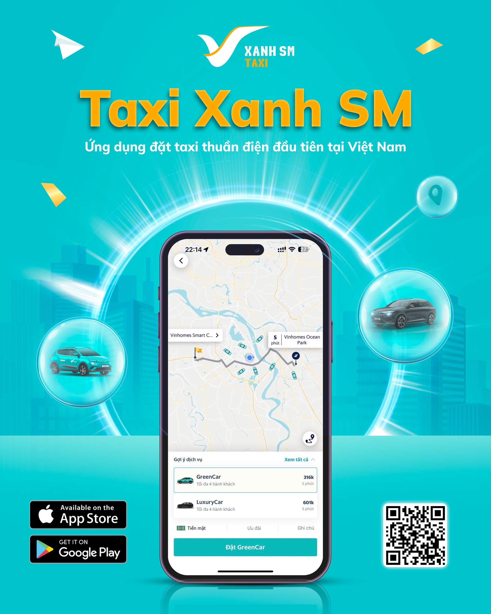 Taxi Xanh Sm App T Xe Taxi I N Tr N I N Tho I Th Ng Minh Xanh Sm