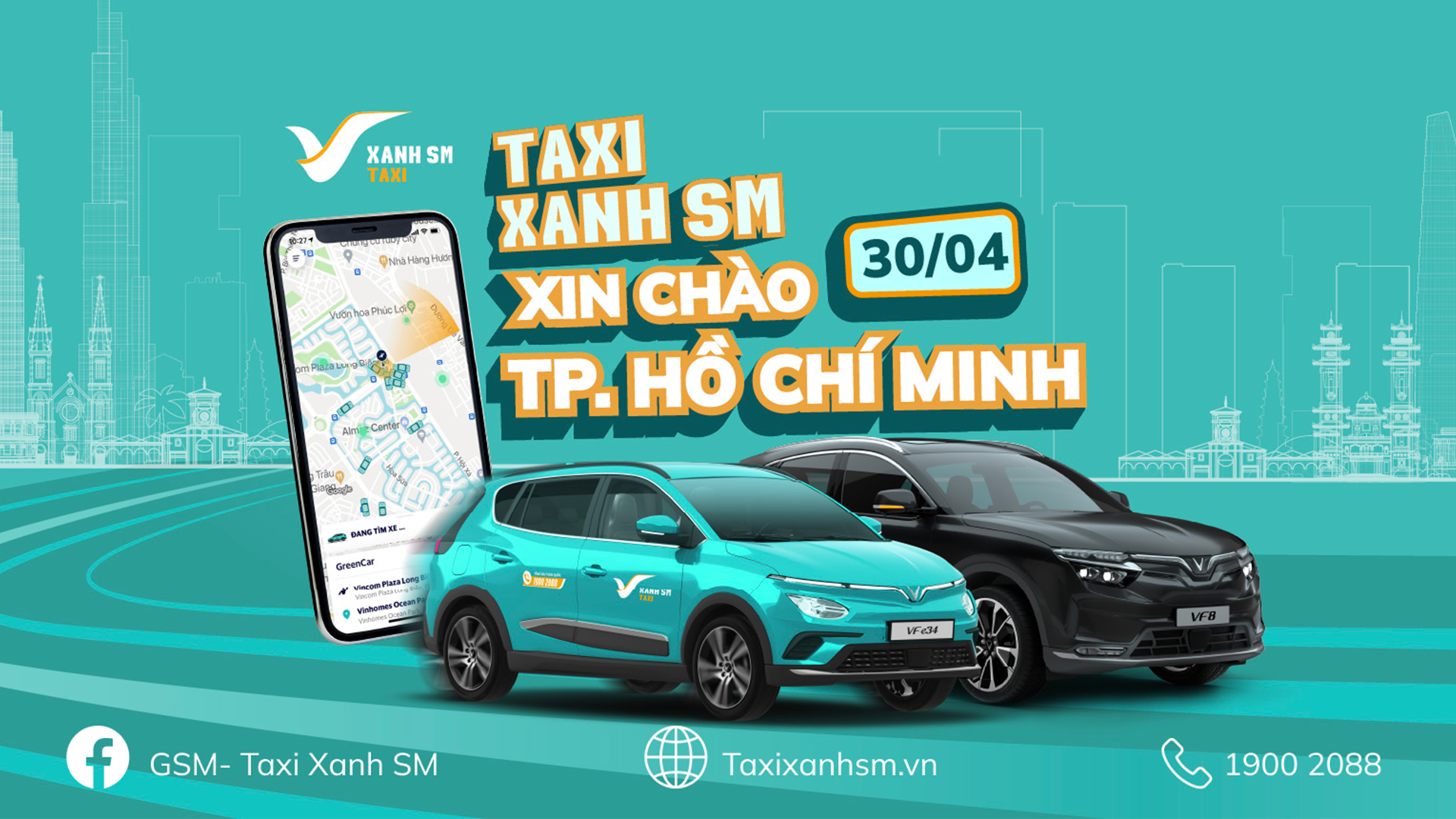 Taxi Xanh SM chạy thử nghiệm tại TP. Hồ Chí Minh từ hôm nay (24/4/2023 ...