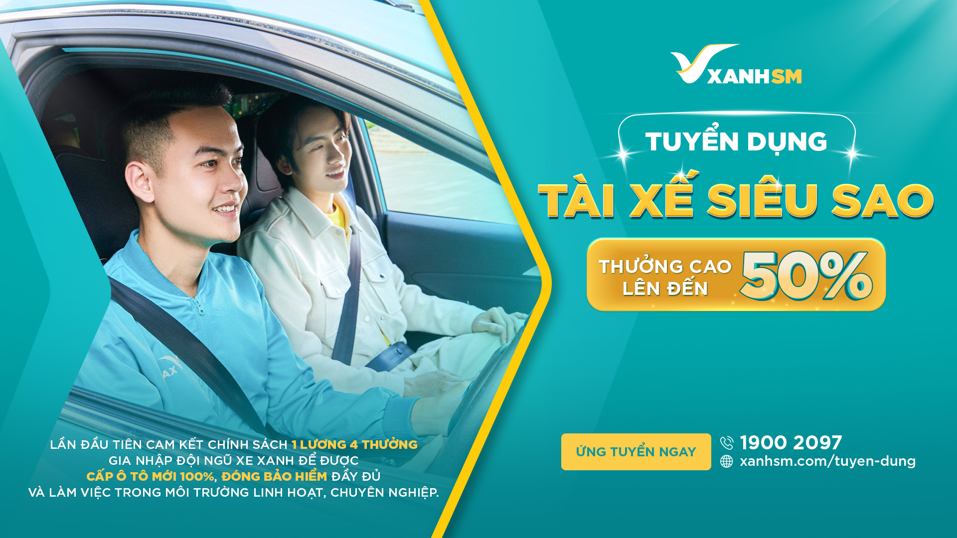 Tuyển dụng tài xế Taxi Xanh SM