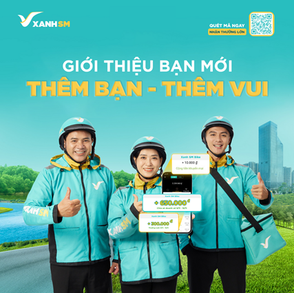 [Xanh SM Bike] thêm bạn – thêm vui, tài xế giới thiệu bạn mới tháng 12/2024