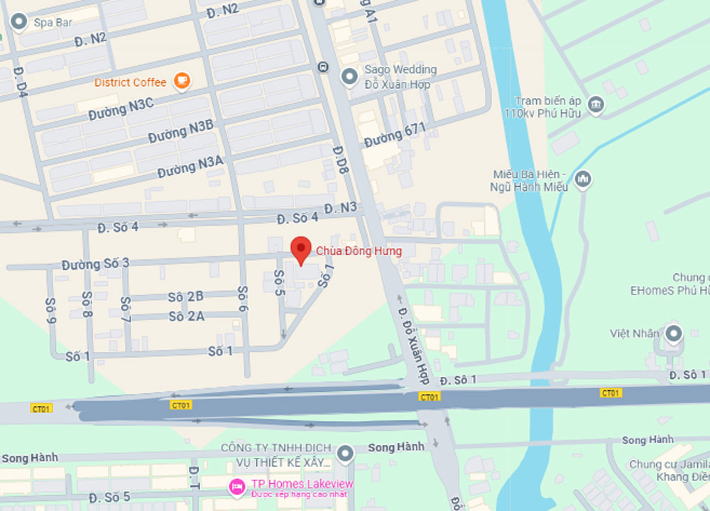 Địa chỉ chùa Đông Hưng Quận 2 (Ảnh: Google Maps)