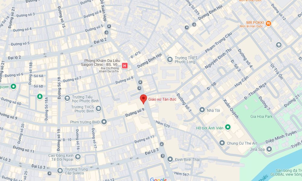 Vị trí Giáo xứ Tân Đức (Ảnh: Google Map)