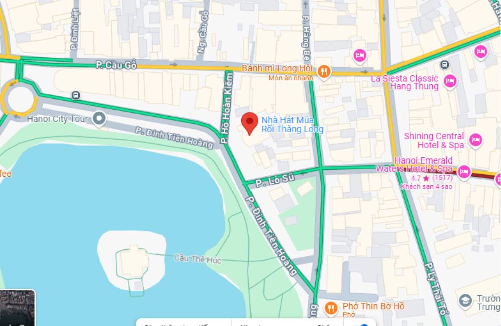 Vị trí nhà hát múa rối Thăng Long trên bản đồ. (Ảnh: Google Maps)