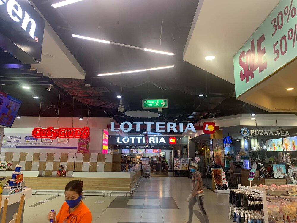 Vị trí Lotteria tại Big C Thăng Long 