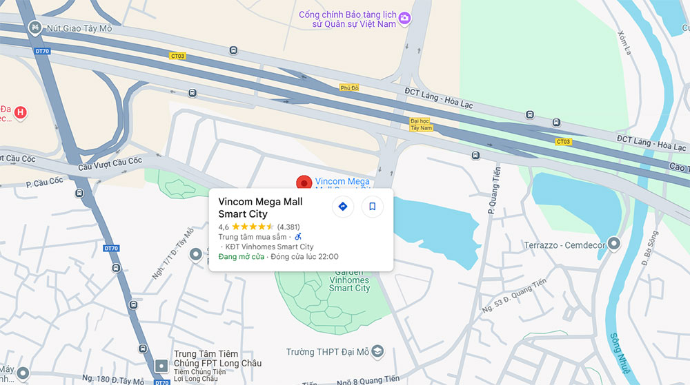 Ảnh Google Map Vincom Mega Mall (Ảnh: Google Maps)