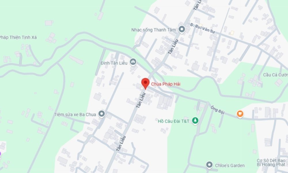 Địa chỉ chùa Pháp Hải Bình Chánh (Ảnh: Google Maps)