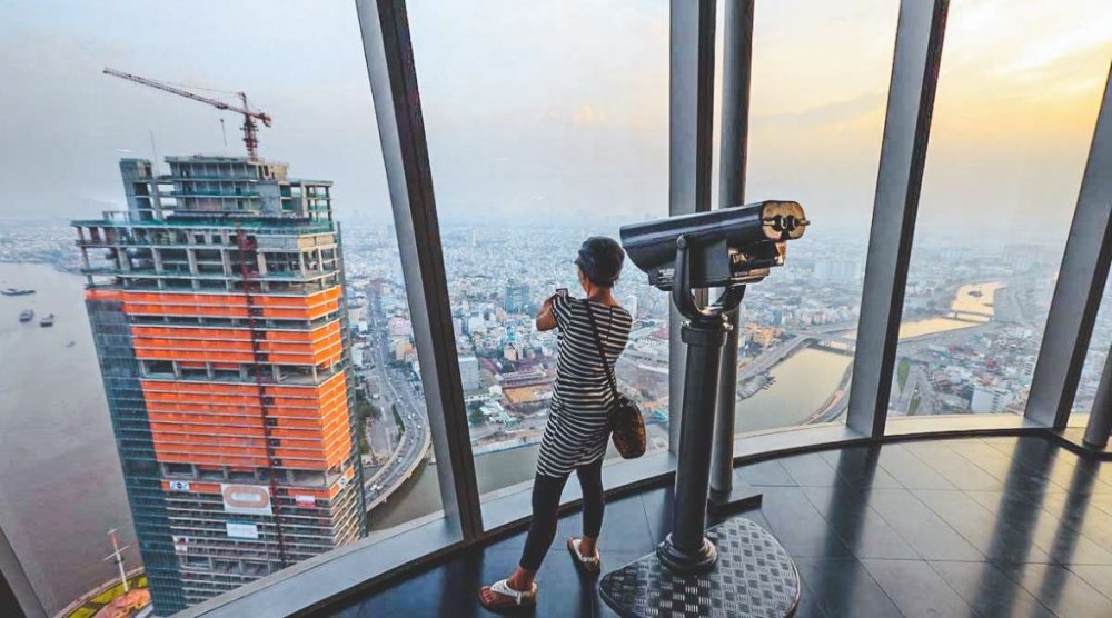 Skydeck tại Bitexco Financial Tower Quận 1.