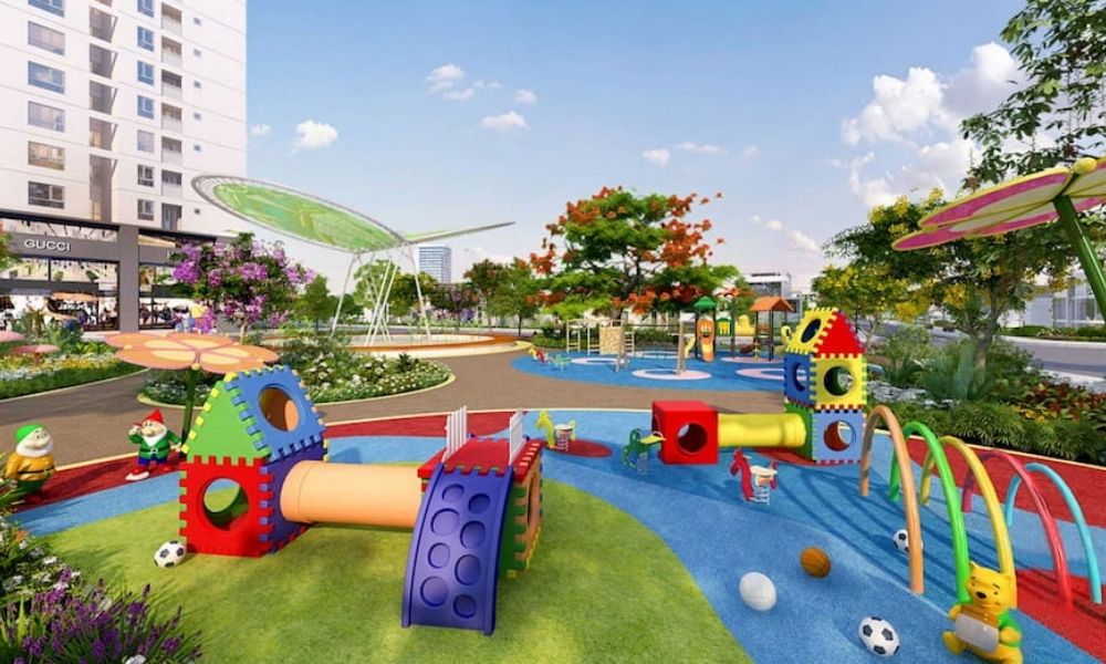 Công viên Cầu Vồng Vinhomes Grand Park có khu vui chơi riêng cho trẻ nhỏ