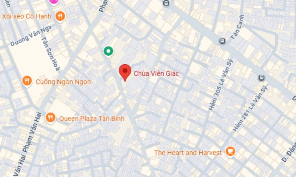 Địa chỉ chùa Viên Giác ở Tân Bình (Ảnh: Google Maps)