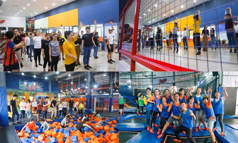 Các hoạt động ngoại khóa cho học sinh, team building sôi nổi tại Jump Arena 