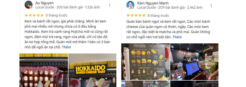 Khách hàng khen ngợi hương vị kem béo ngậy, thơm ngon và không gian thoải mái của quán (Ảnh: sưu tầm Internet)