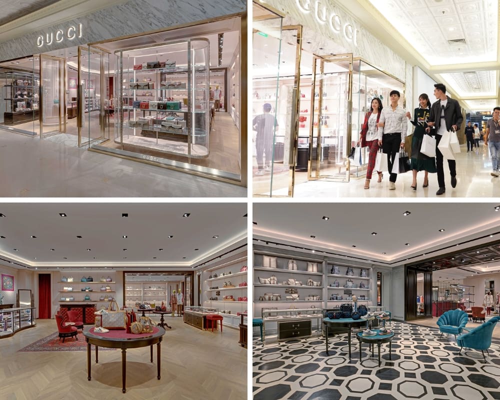 Không gian sang chảnh của cửa hàng Gucci tại Tràng Tiền Plaza 