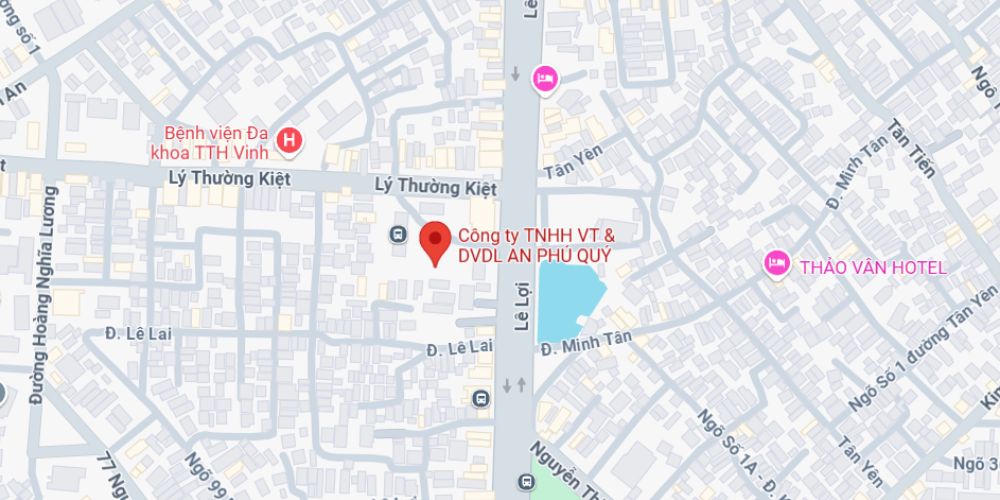 Nhà xe An Phú Quý trên bản đồ. 