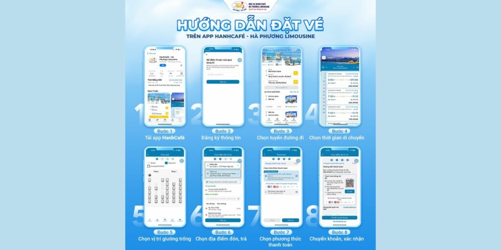 Hướng dẫn đặt vé online trên app nhà xe.