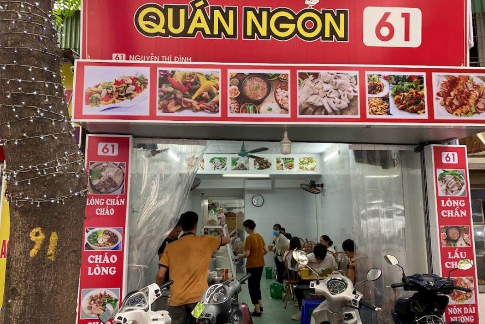 Quán Ngon Lòng Chần 61 trên đường Nguyễn Thị Định