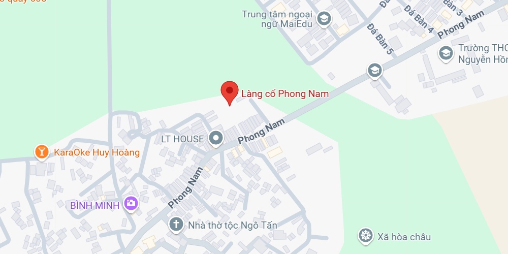 Làng cổ Phong Nam thuộc huyện Hòa Vang, Đà Nẵng (Ảnh: Google maps)