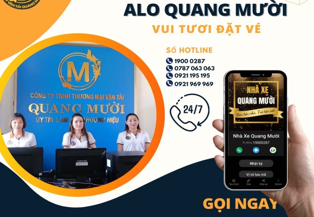 Các thông tin hotline của Quang Mười hỗ trợ quý khách 24/7