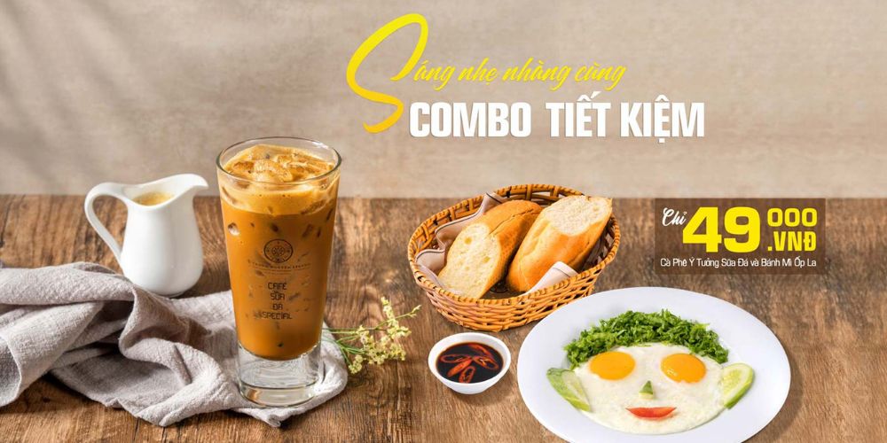 Combo “món ruột” của nhiều người khi ghé đến Trung Nguyên Legend Café. 