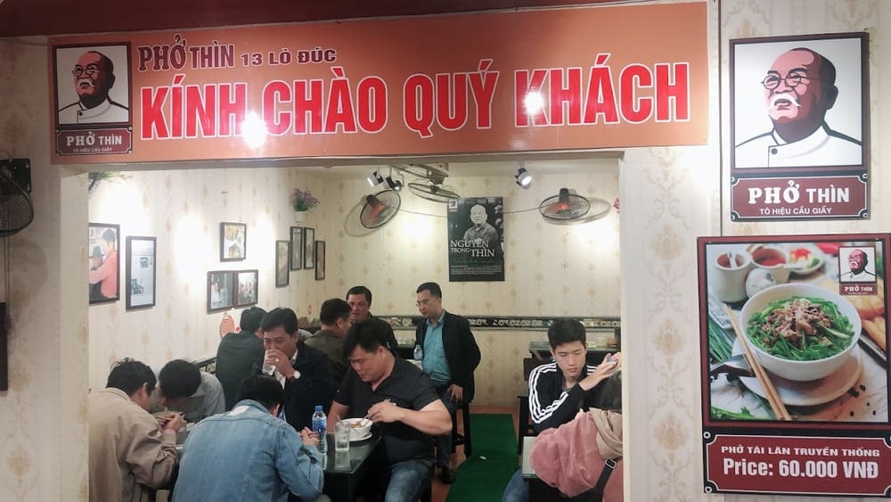 Phở Thìn 13 Lò Đúc Tô Hiệu có không gian rộng rãi, mang lại cảm giác thoải mái