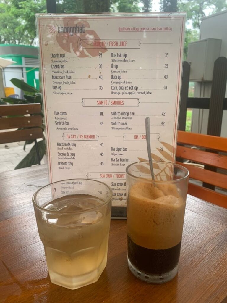 Nhất Coffee có menu đồ uống đa dạng (Ảnh: sưu tầm Internet)