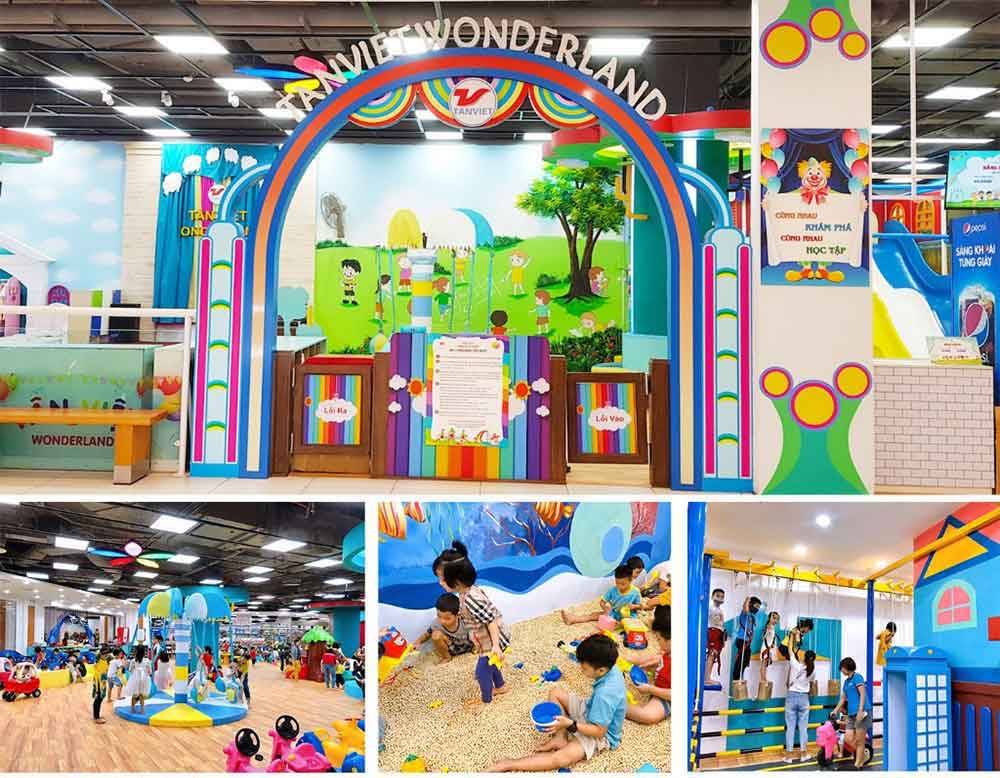 Tân Việt Wonderland có rất nhiều khu vực chơi độc đáo cho trẻ em.  