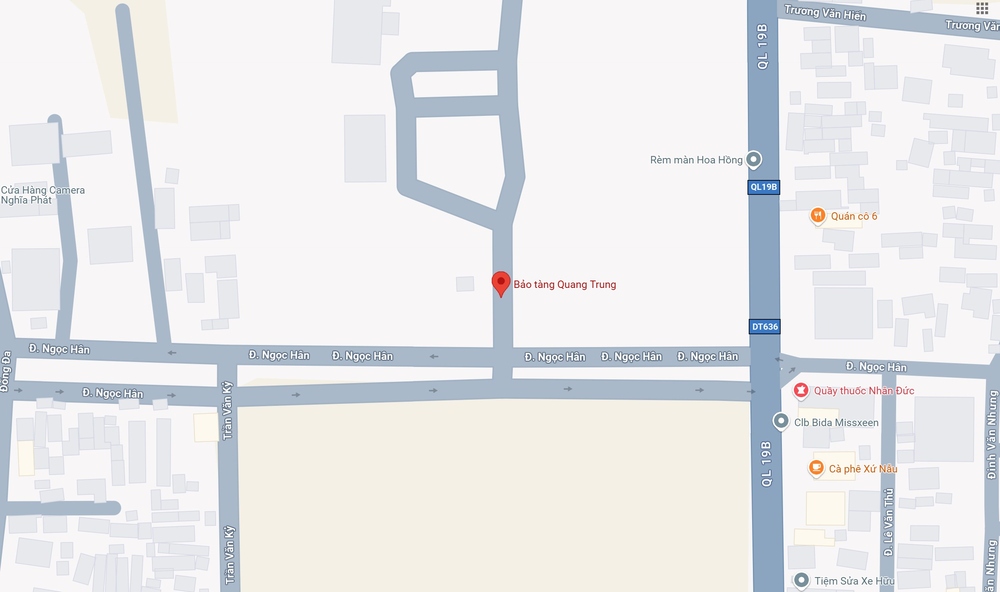 Vị trí Bảo tàng Quang Trung trên bản đồ (Ảnh: Nguồn Google Map)