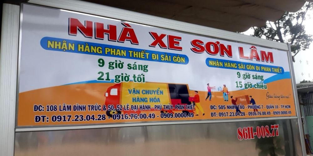 Văn phòng đại diện nhà xe tại Phan Thiết.