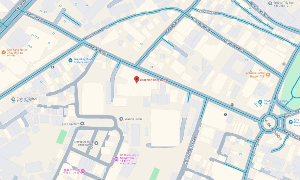 Siêu thị Co.opMart nhìn từ Google Maps