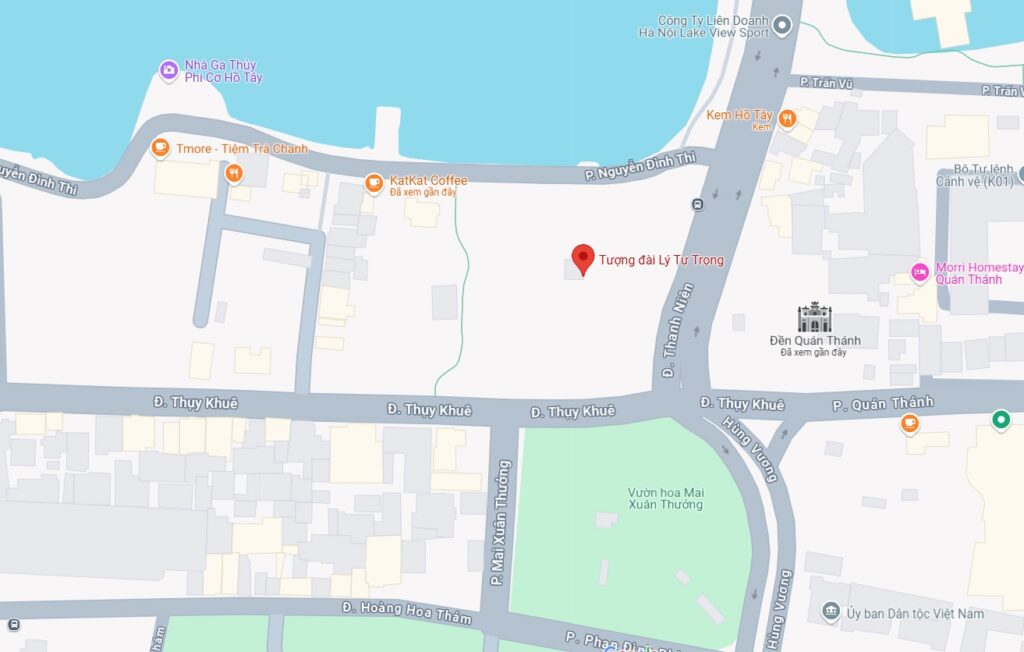 Vị trí của Vườn hoa Lý Tự Trọng (Ảnh: Google Maps)