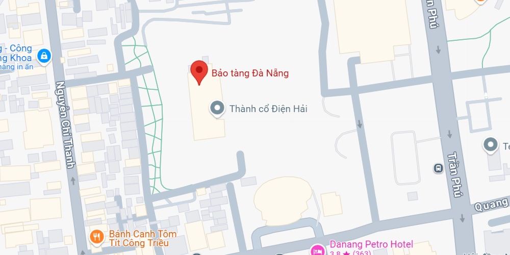 Địa điểm Bảo tàng Đà Nẵng gần trung tâm (Ảnh: Google maps)