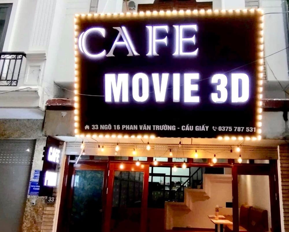 Phòng của quán Cafe Phim Phan Văn Trường có sức chứa lên tới 20 người. (Ảnh: Sưu tầm Internet)