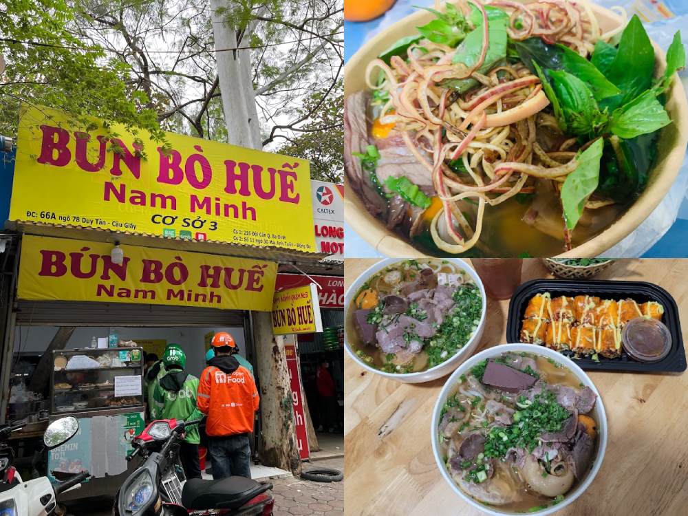 Quán bún bò Huế Nam Minh tuy không quá lớn nhưng được rất nhiều thực khách ủng hộ