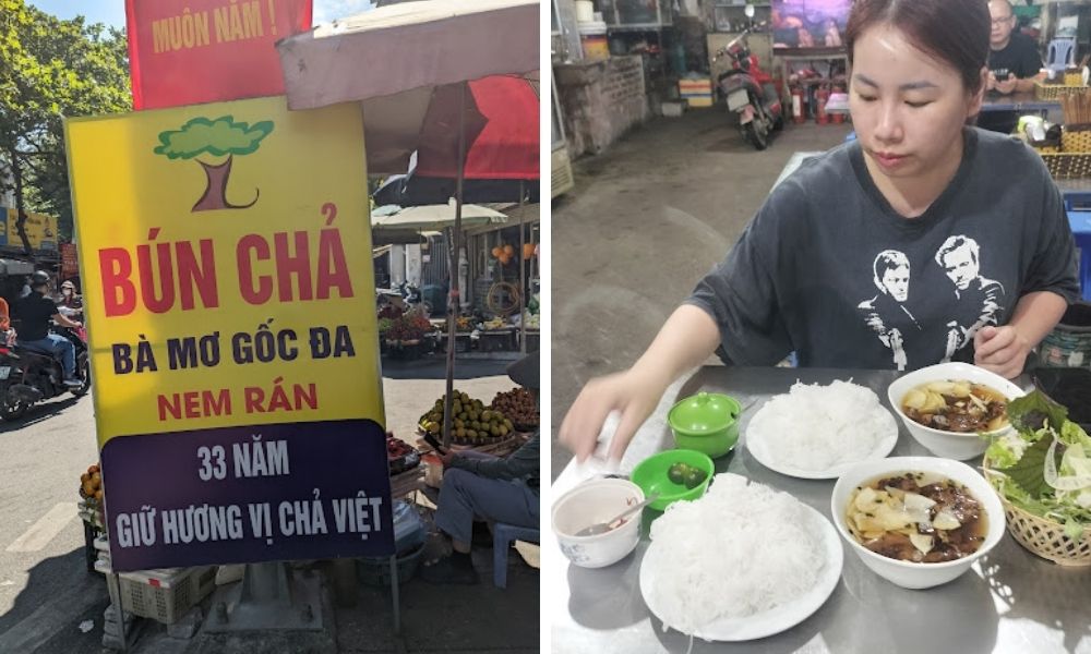 Bún chả Bà Mơ là quán bún chả lâu đời tại Hà Nội