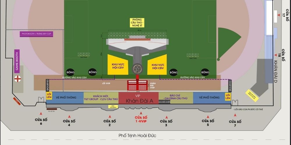 Sơ đồ sân vận động Hàng Đẫy