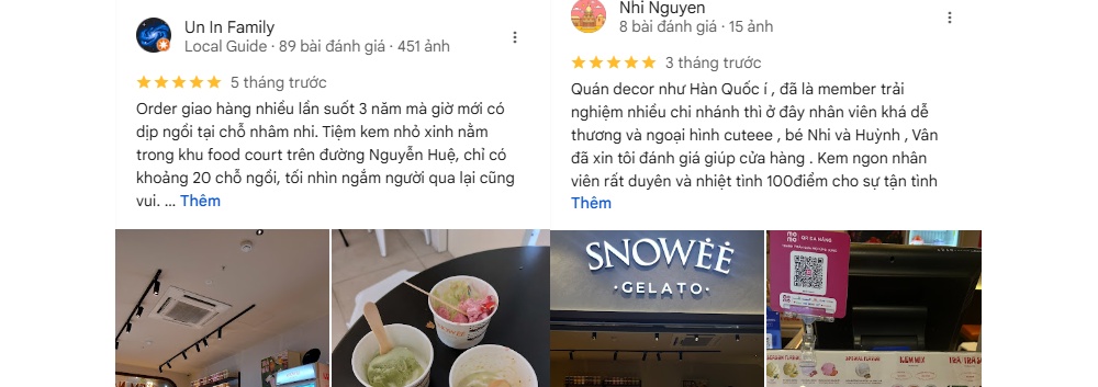 Khách hàng yêu thích kem tại Snowee vì vị kem tươi ngon và nhân viên phục vụ nhiệt tình (Ảnh: sưu tầm Internet)