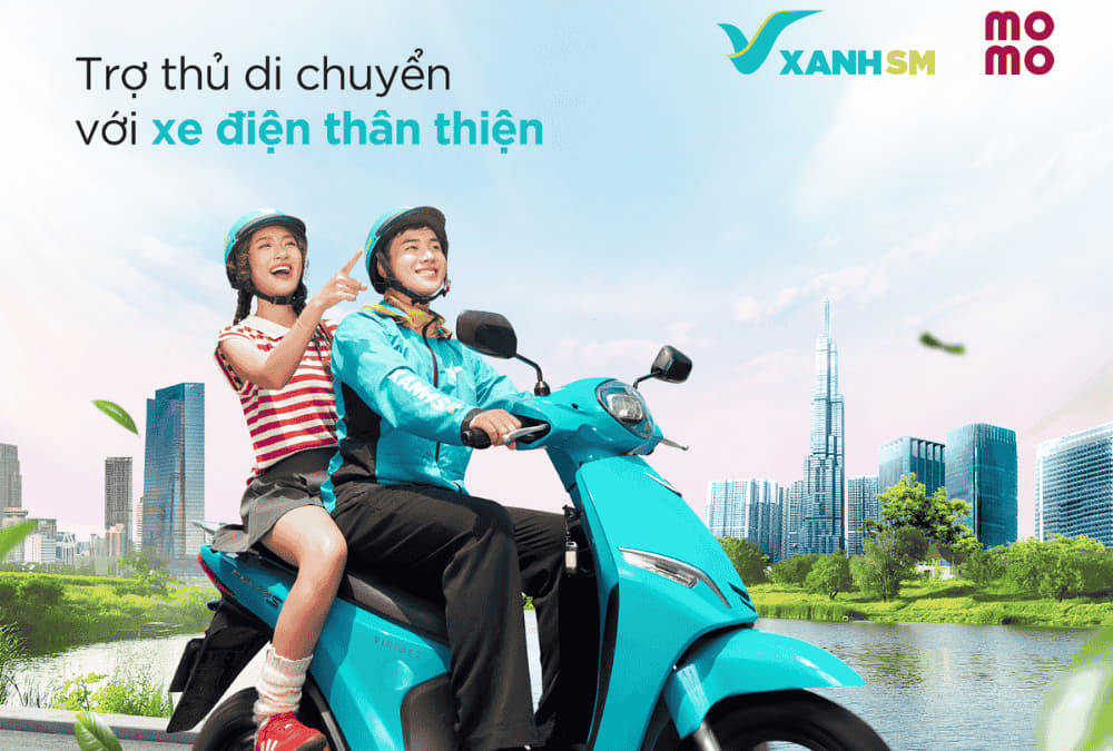 Dịch vụ Xanh SM sử dụng xe điện Vinfast thân thiện môi trường. (Ảnh: Xanh SM)