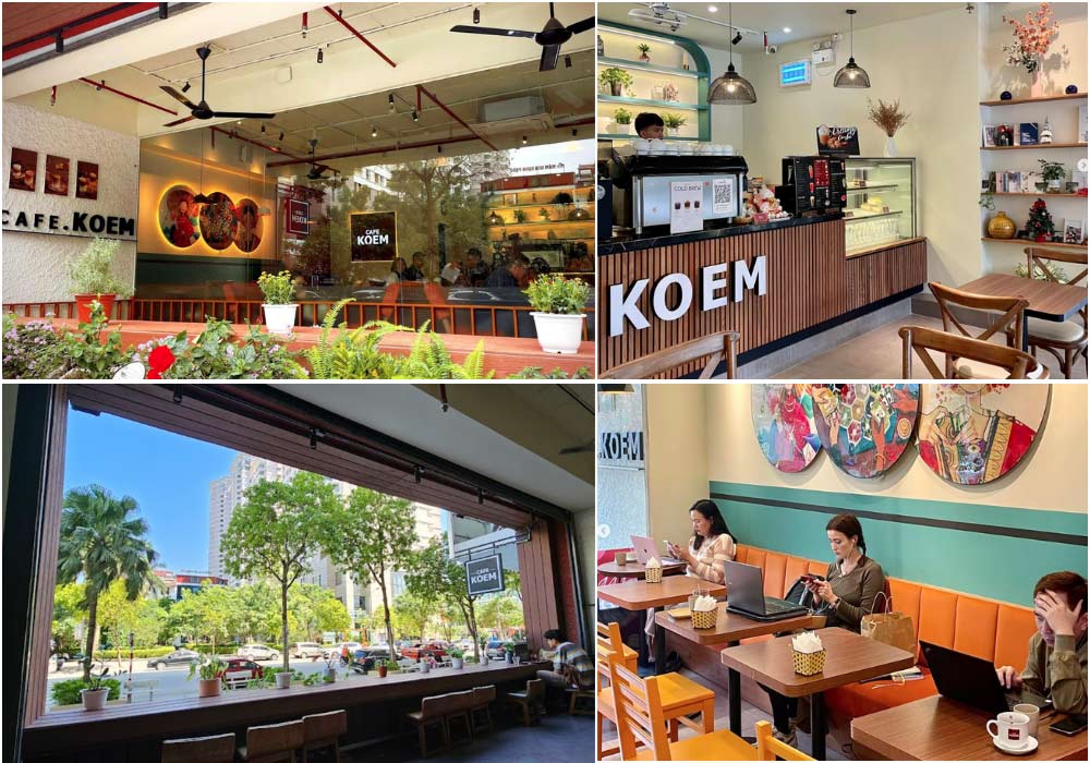 Cafe Koem sở hữu view ngắm phố tuyệt đẹp (Ảnh: Sưu tầm Internet)