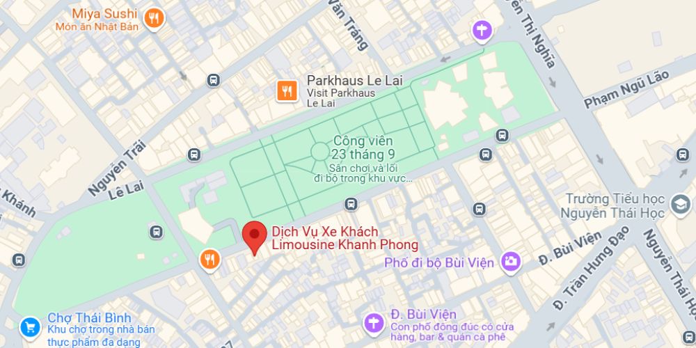 Trụ sở chính nhà xe Khanh Phong trên bản đồ. 