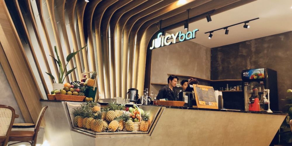 Juicy Bar nổi tiếng với quán nước ép được nhiều bạn trẻ yêu thích. (Ảnh: Juicy Bar)