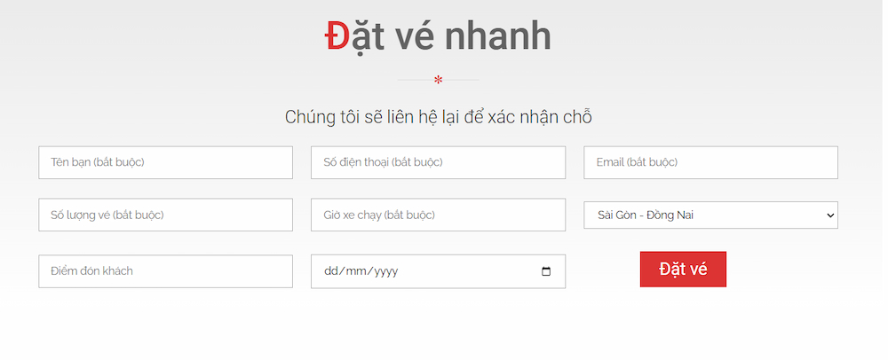 Đặt vé nhanh qua website của nhà xe Quốc Cường.