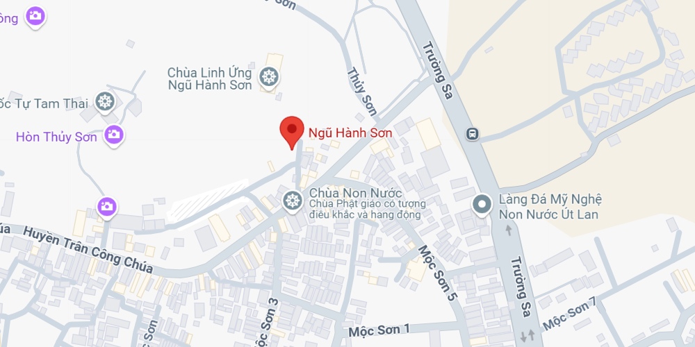 Đường đến núi Ngũ Hành Sơn (Ảnh: Google maps)