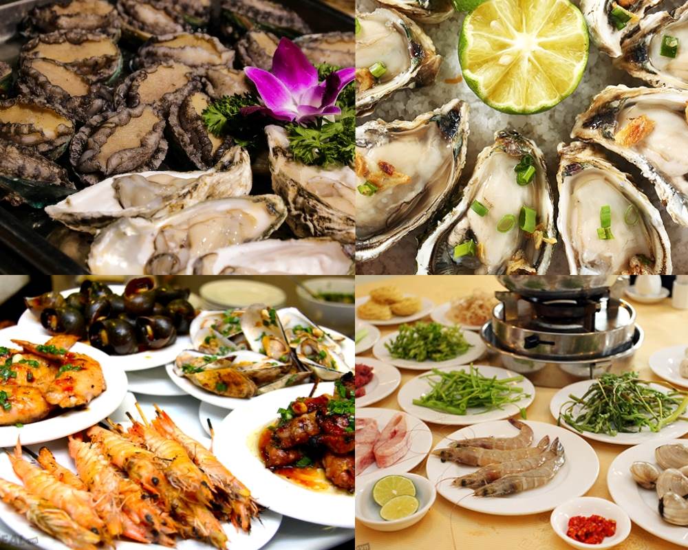 Quầy hải sản hấp dẫn tại nhà hàng Buffet Oscar Saigon