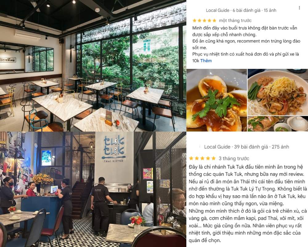 Quán ăn sang chảnh Quận 1 Tuk Tuk Thai Bistro là điểm đến lý tưởng cho những tín đồ ẩm thực Thái