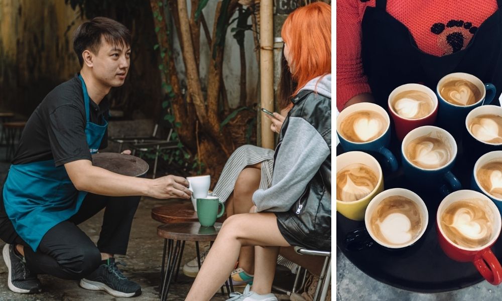 Dù đông khách nhưng Cafe Yên luôn hỗ trợ khách hàng nhanh chóng