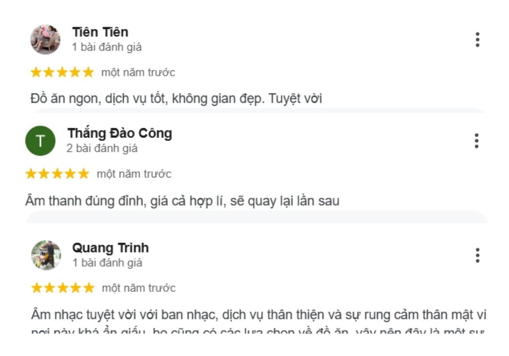 Phản hồi tích cực của khách hàng về Phòng trà Dubai (Ảnh: Sưu tầm Internet)