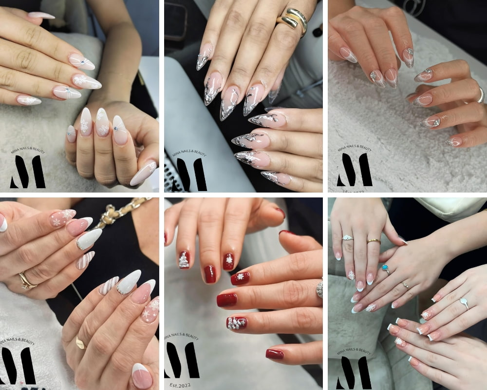 Rất nhiều mẫu nail đẹp, xu hướng được đội ngũ Mina làm cho khách (Ảnh: Mina Nails & Beauty)