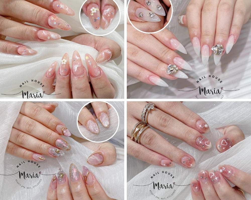 Một số mẫu nail rất được lòng các chị đẹp tại Maria Nail & Spa (Ảnh: Maria Nail House)