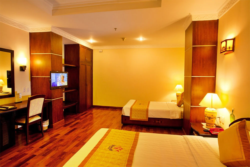 Phòng tại Huong Sen Hotel (Ảnh: Khách sạn Hương Sen)