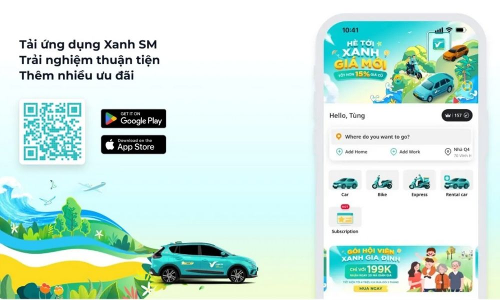 Quét mã ngay để tải app và đặt xe đến các địa điểm bánh canh ngon ở sài Gòn (Ảnh: Sưu tầm Internet)