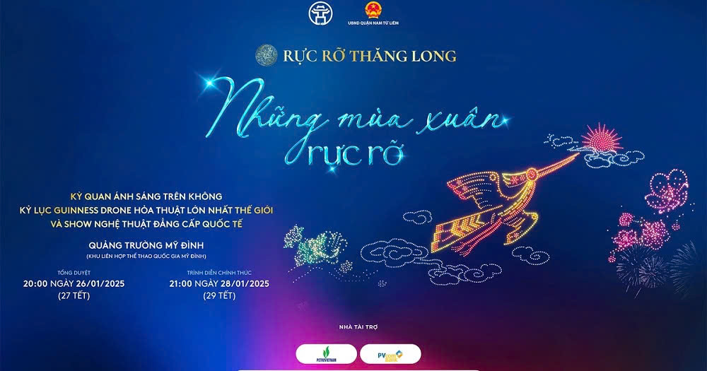 Thông tin chương trình Rực Rỡ Thăng Long diễn ra tối giao thừa ở SVĐ Mỹ Đình